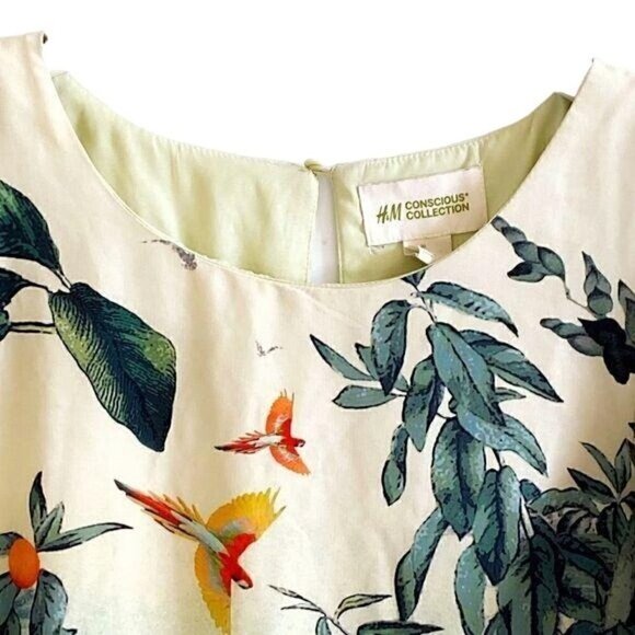 H&M Conscious Collection Rainforest Shift dress, Size 6 - Picture 3 of 9